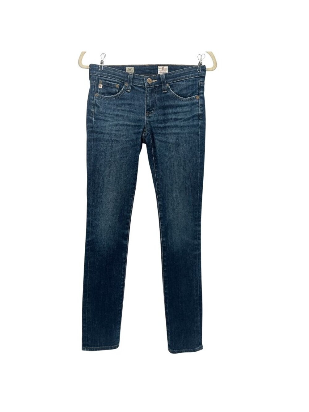 AG Adriano Goldschmied Womens 24 Jeans Stilt Cigarette Leg Distressed Denim